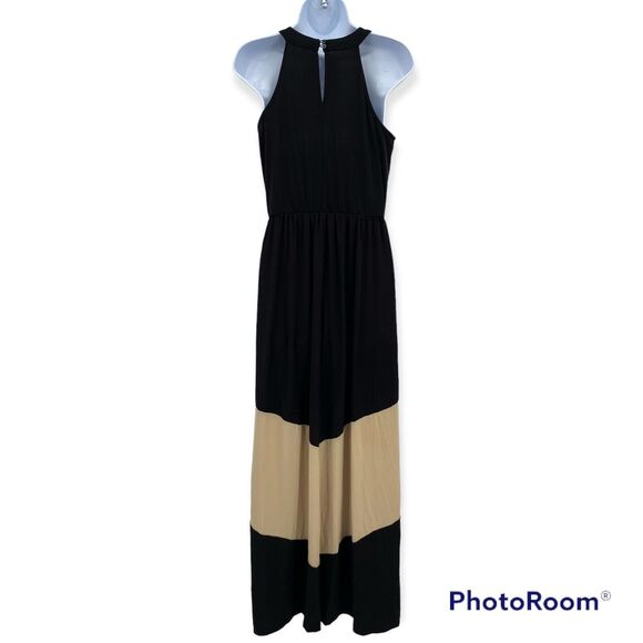 Charming Charlie Stretch Color block Halterneck Sleeveless Midi Maxi Dress Small - Picture 2 of 11